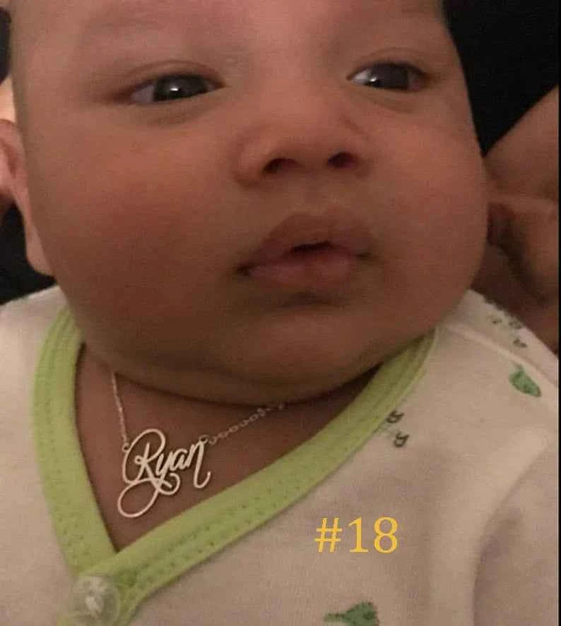 Custom Name Baby Necklace - Personalized Kids Custom Name Necklace