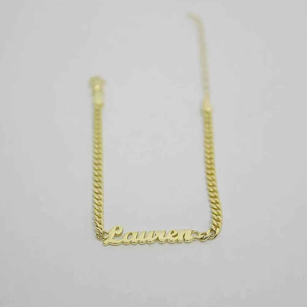 Cuban Chain Name Bracelet 3mm - Customizable Jewelry for Personalized Style