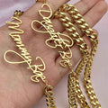 Cuban Chain Name Necklace 8mm Thick Chain for Customizable Jewelry