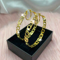 Custom Hoop Name Earrings - J-Lo Inspired Big Hoop Design