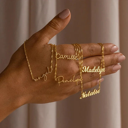 Custom Name Necklace – 18K Gold Plated Gift for Her - KNGifts