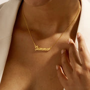 Custom Name Necklace – 18K Gold Plated Gift for Her