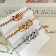 Custom Heart Bracelet – Engraved Name Gift for Her