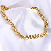 8mm Cuban Name Necklace, Custom Letter Necklace, Vintage Necklace