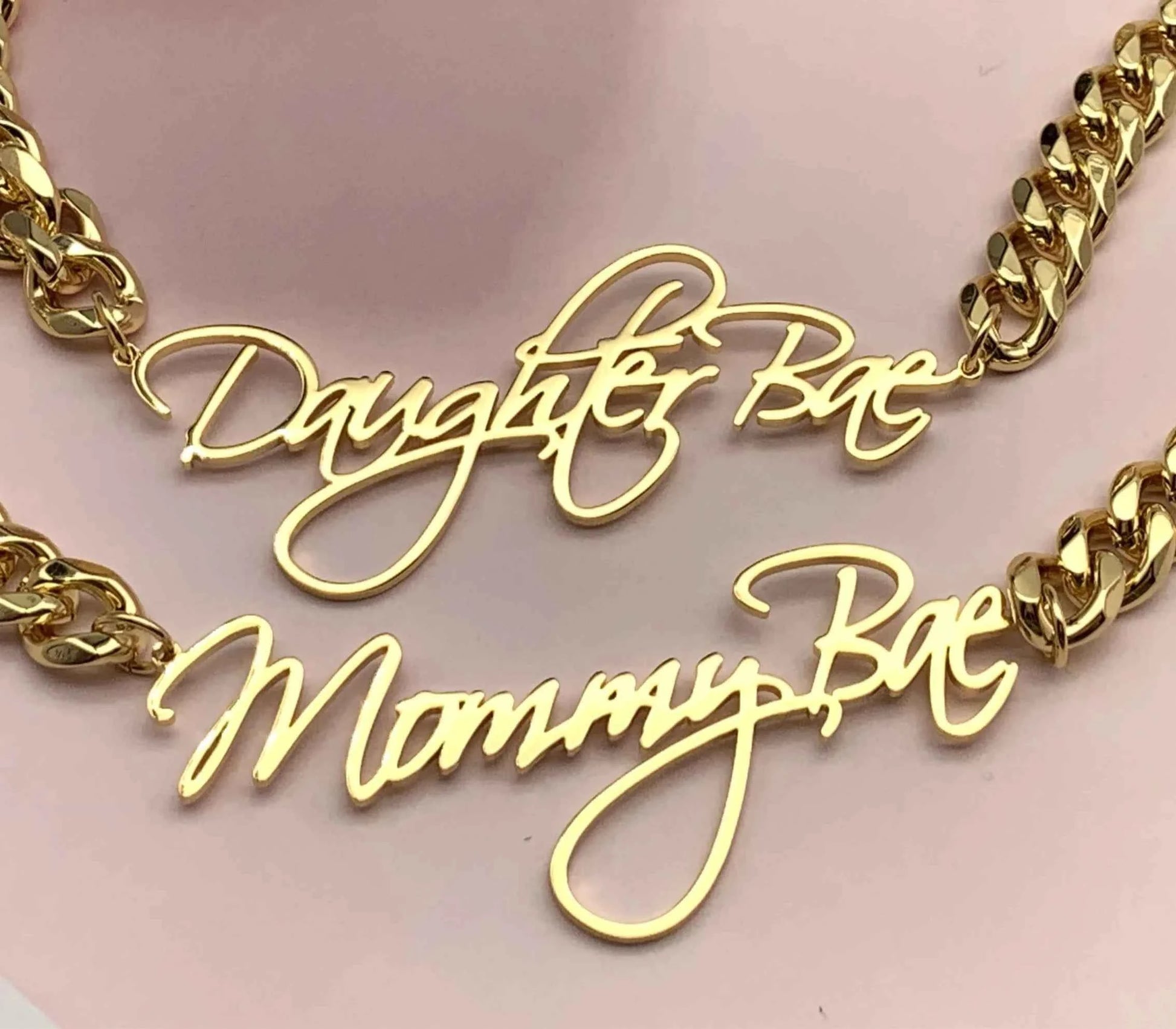8mm Cuban Name Necklace, Custom Letter Necklace, Vintage Necklace