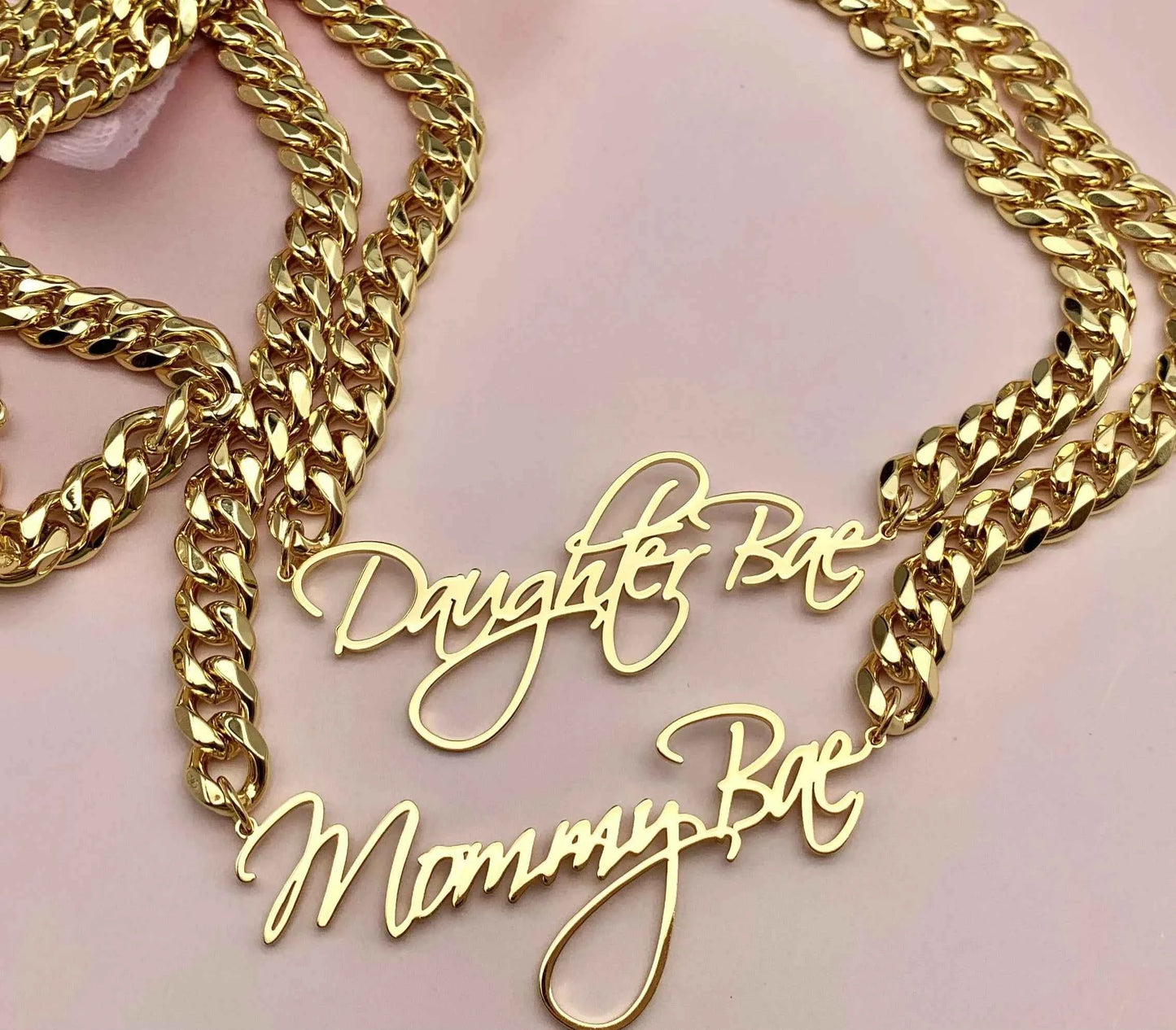 8mm Cuban Name Necklace, Custom Letter Necklace, Vintage Necklace