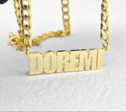 Personalized Name Necklace – Custom Gold Cuban Chain for Men