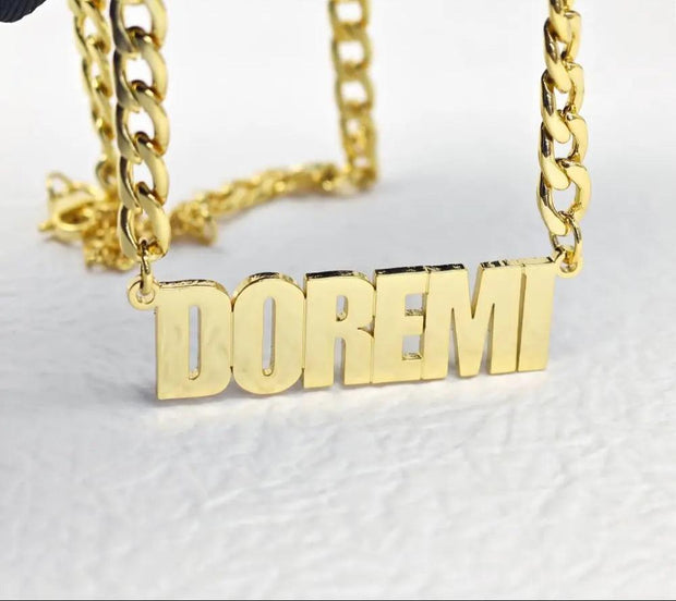 Personalized Name Necklace – Custom Gold Cuban Chain for Men