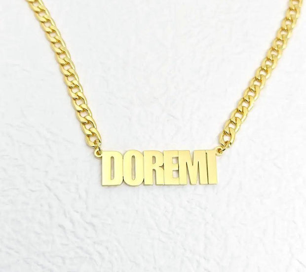 Personalized Name Necklace – Custom Gold Cuban Chain for Men