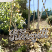 Double Name Necklace – Personalized Plated Nameplate Gift