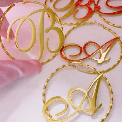 Custom Name Earrings - Personalized Name Hoop Earrings
