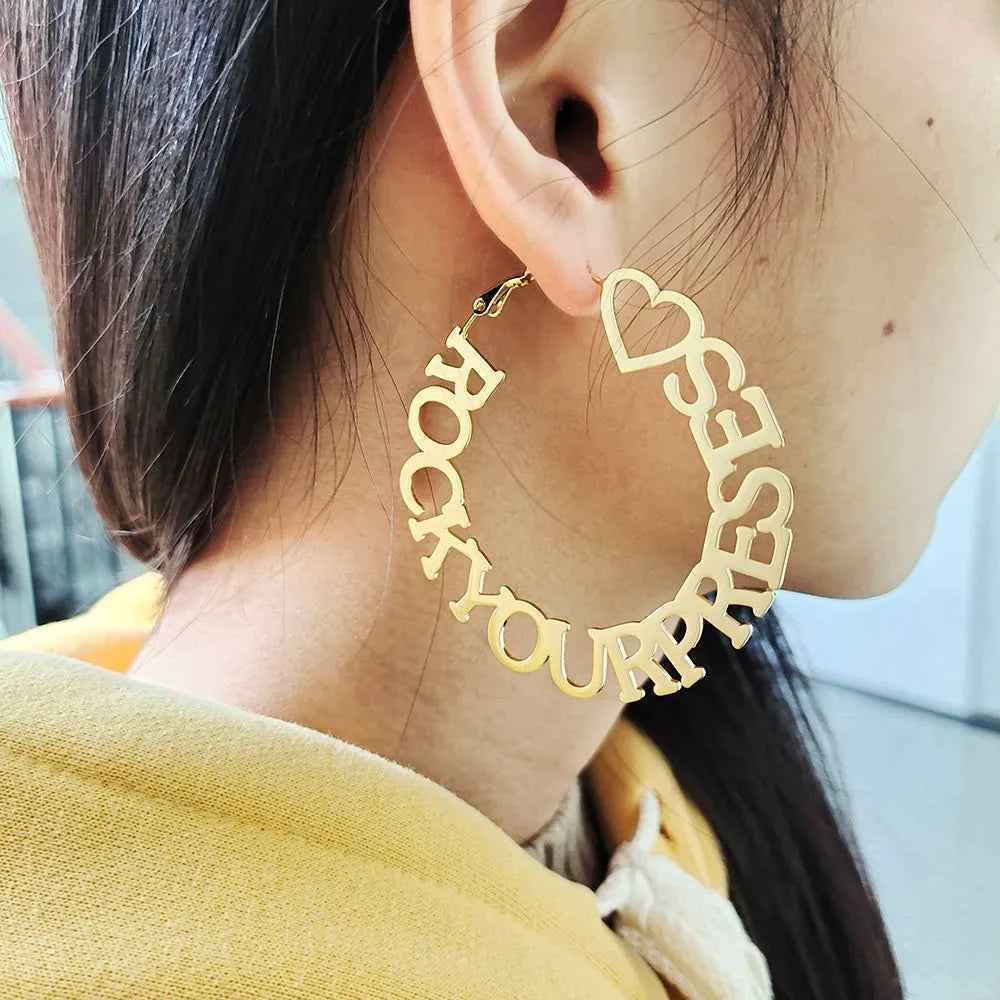 Custom Hoop Name Earrings - Personalized Jewelry for Unique Style