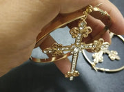 Hoop Cross Earrings
