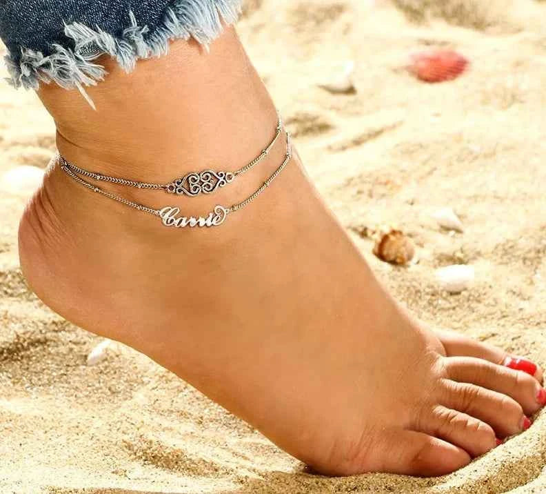 Custom Silver Anklets for Baby Girl - Cute Ankle Accessories