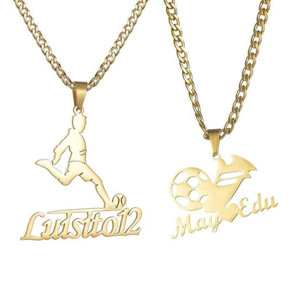 Personalized Name And Cartoon Character Necklaces Pendants