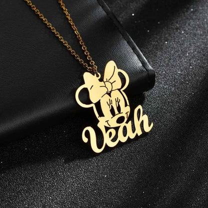 Personalized Name And Cartoon Character Necklaces Pendants