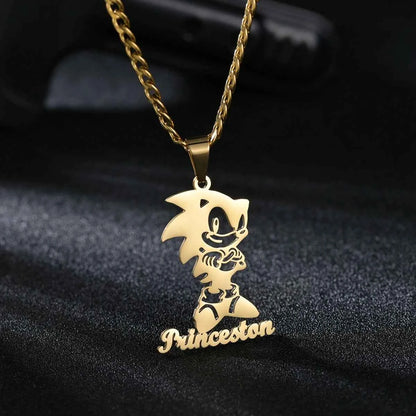 Personalized Name And Cartoon Character Necklaces Pendants