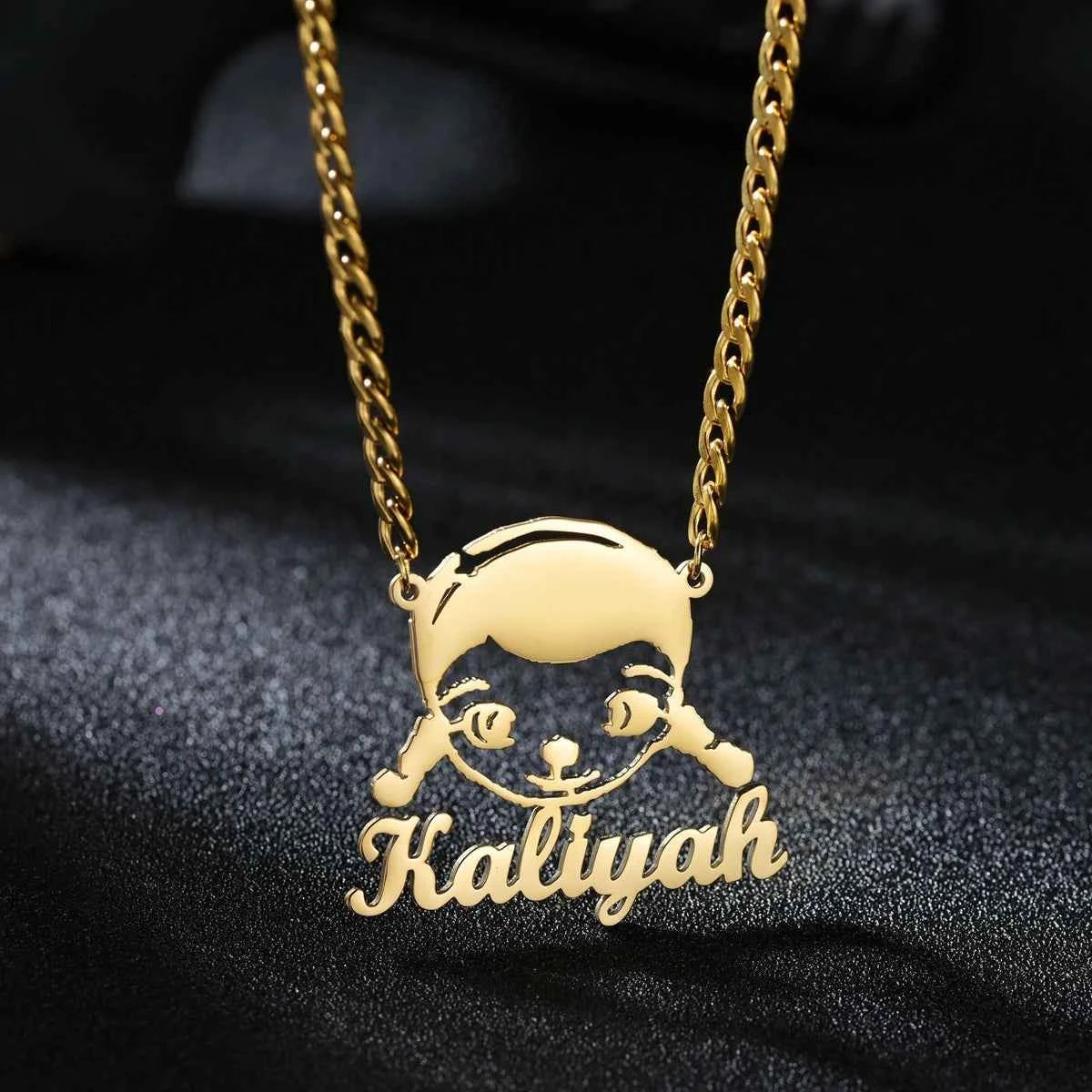 Personalized Name And Cartoon Character Necklaces Pendants