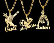 Personalized Name And Cartoon Character Necklaces Pendants