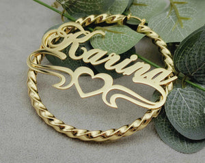 Personalized Twist Hoop Earrings for Women - Hip Hop Style