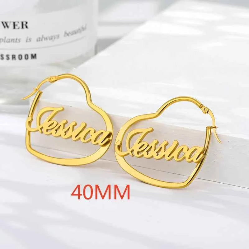 Dime size name hoop earrings for babies, kids, children