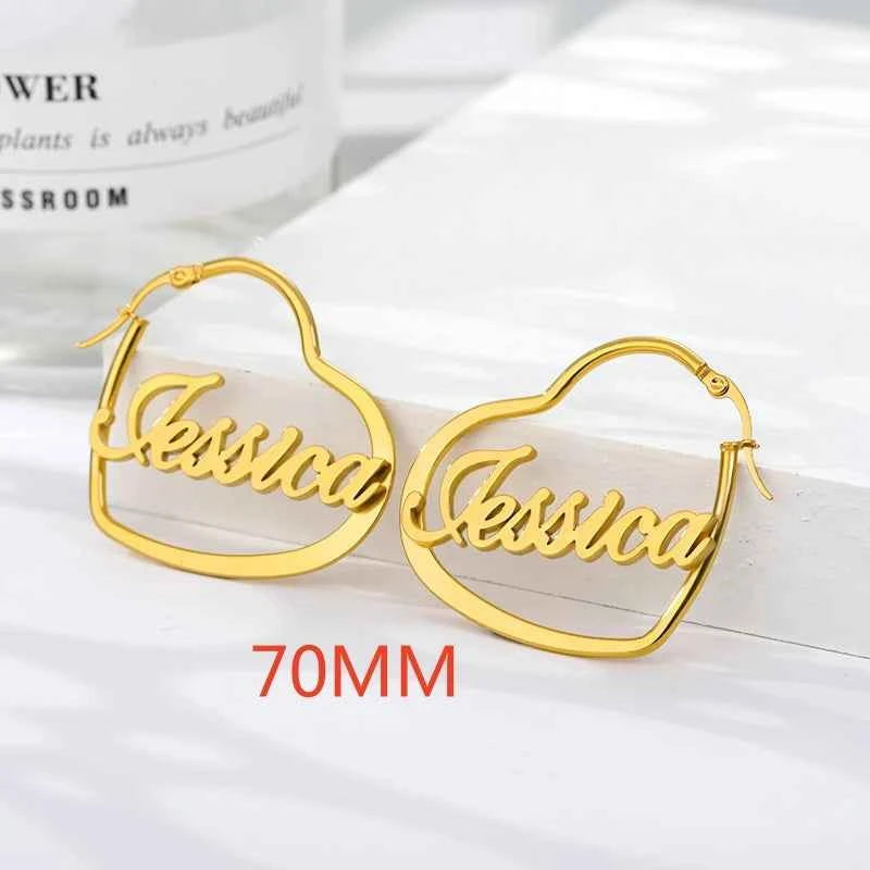 Dime size name hoop earrings for babies, kids, children