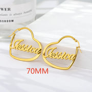 Dime size name hoop earrings for babies, kids, children45