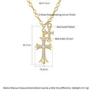 Charm Gold Color Cross Necklace