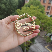 Personalized  Twist Hoop Earrings For Women Hip Hop