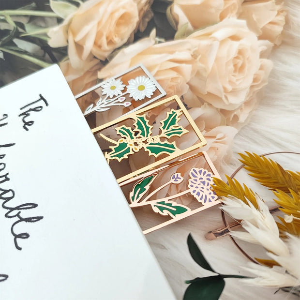 Colorful Custom Birthday Flower Bookmark,Personalized Name Bookmark - KN Gifts