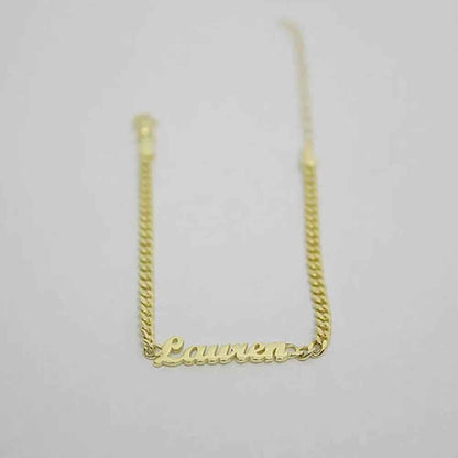 Cuban Chain Name Bracelet 3mm - Customizable Jewelry for Personalized Style