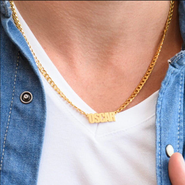 Cuban Chain Name Necklace 5mm Gifts - KN Gifts