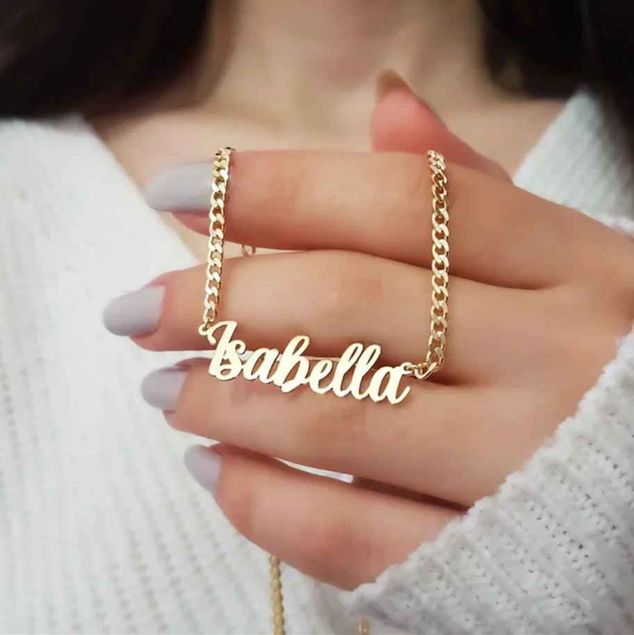 Cuban Chain Name Necklace 5mm Personalized Gifts for Everyone