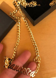 Cuban Chain Name Necklace 5mm Gifts - KN Gifts