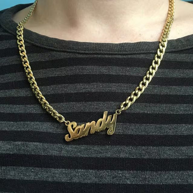 Cuban Chain Name Necklace 5mm Gifts - KN Gifts