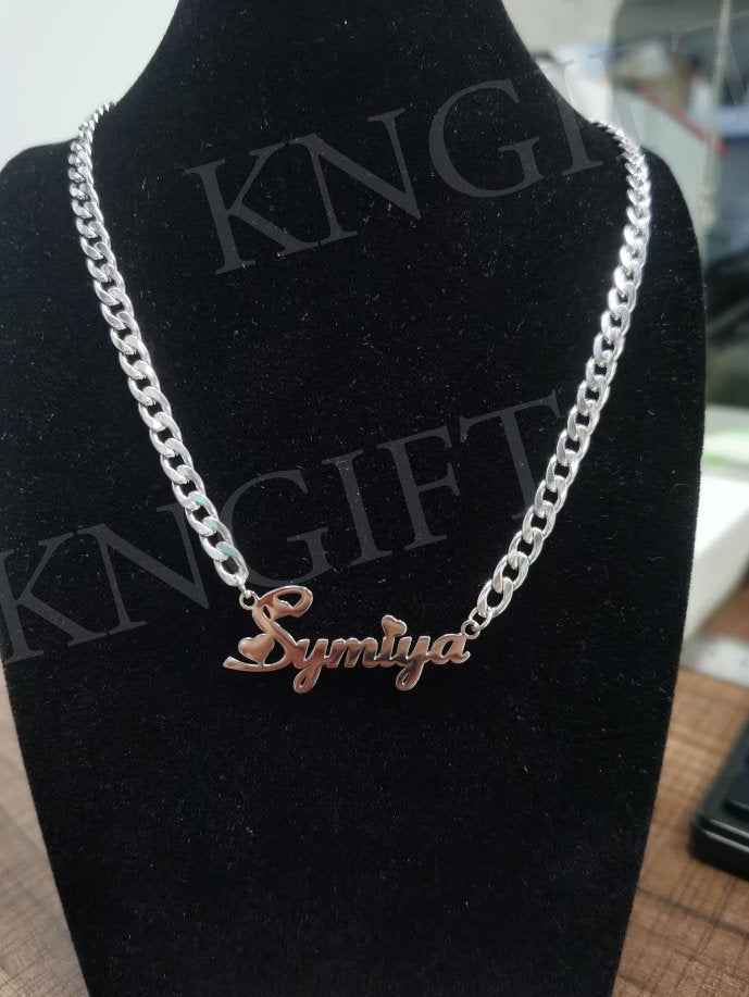 Cuban Chain Name Necklace 5mm Personalized Gifts for Everyone