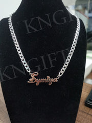 Cuban Chain Name Necklace 5mm Gifts - KN Gifts