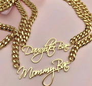 Cuban Chain Name Necklace 8mmThick Chain - KN Gifts