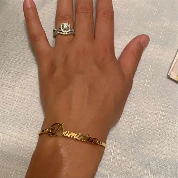 Custom Bangle Bracelet - Name Bangle - KN Gifts