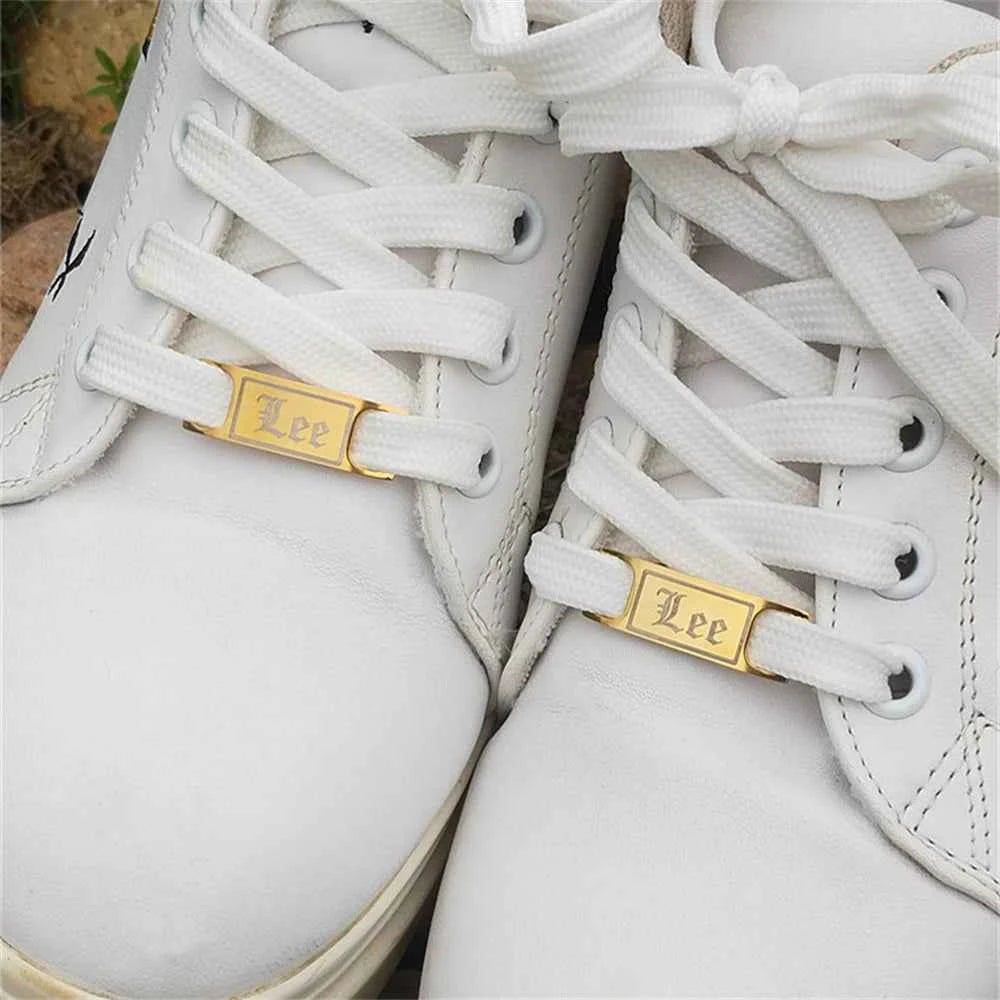 Custom Engraved Shoe Buckle Personalized Shoelace Charm for Unique Footwear