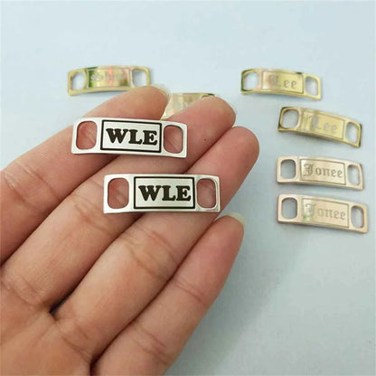 Custom Engraved Shoe Buckle Personalized Shoelace Charm for Unique Footwear