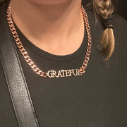 8mm Cuban Name Necklace, Custom Letter Necklace, Vintage Necklace