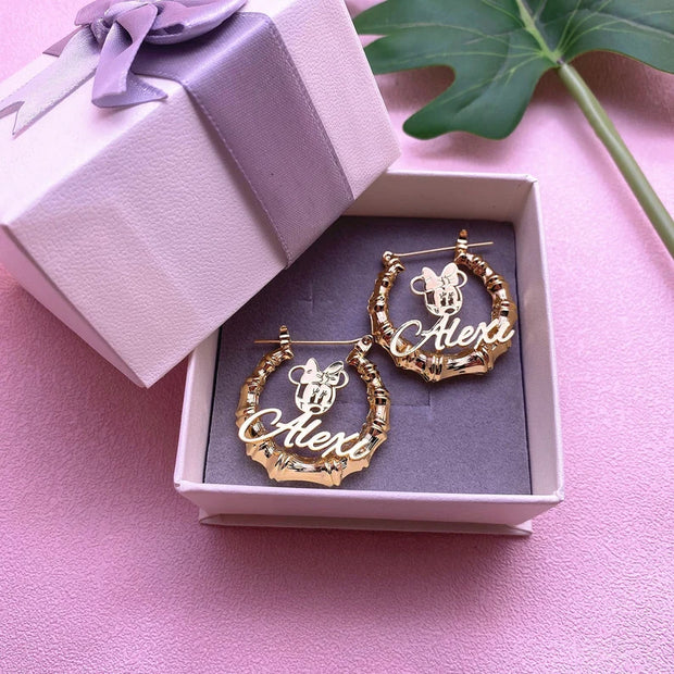 Bamboo Earrings Name