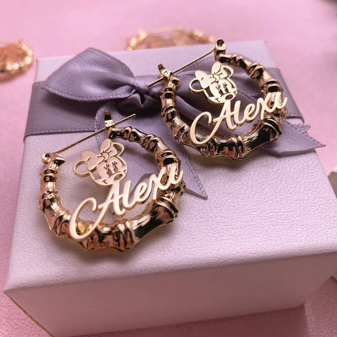 Bamboo Earrings Name