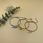 Custom Heart Bracelet – Engraved Name Gift for Her